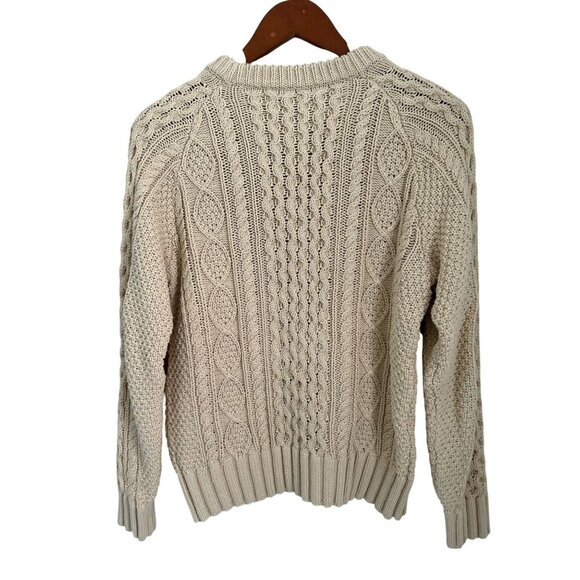 L.L. Bean Signature Womens Cable Knit Sweater Fisherman Herritage Chunky Size Sm - Picture 6 of 8